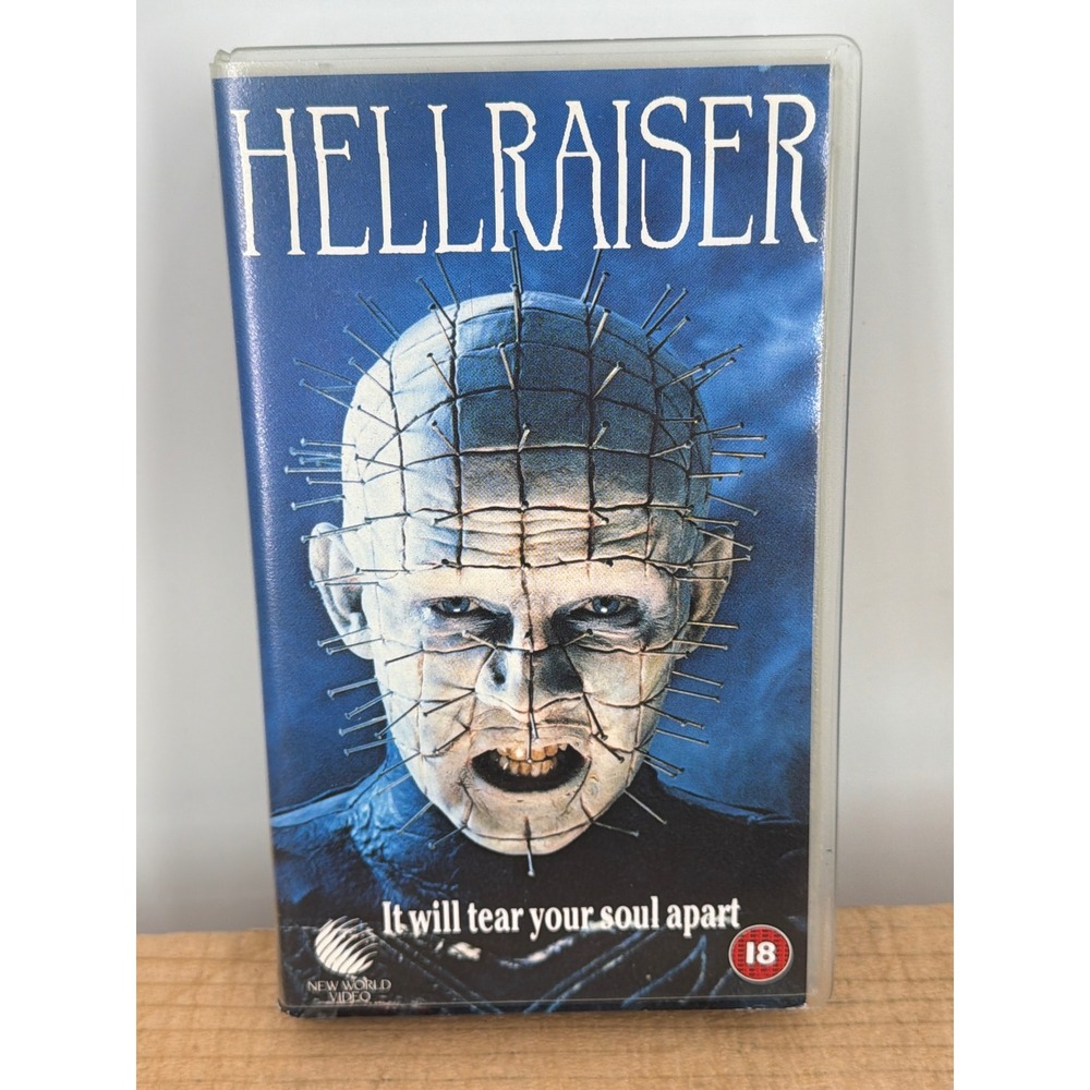 Hellraiser VHS New World Video 1987 Clive Barker Horror Movie vintage